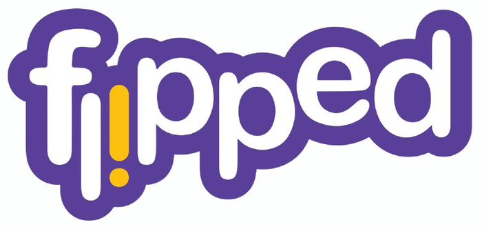 Thick-outlined badge version of the Flipped logo, built for signage legibility at a distance