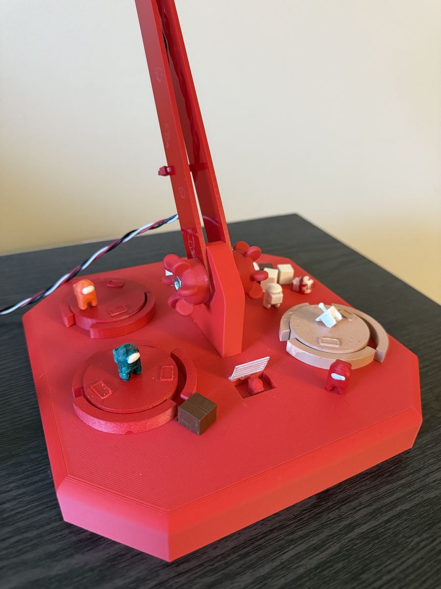 The base from another angle, next to the ultrasonic sensor