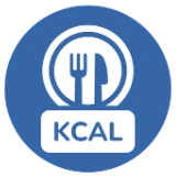 Icon of a plate with fork, knife and a KCAL label